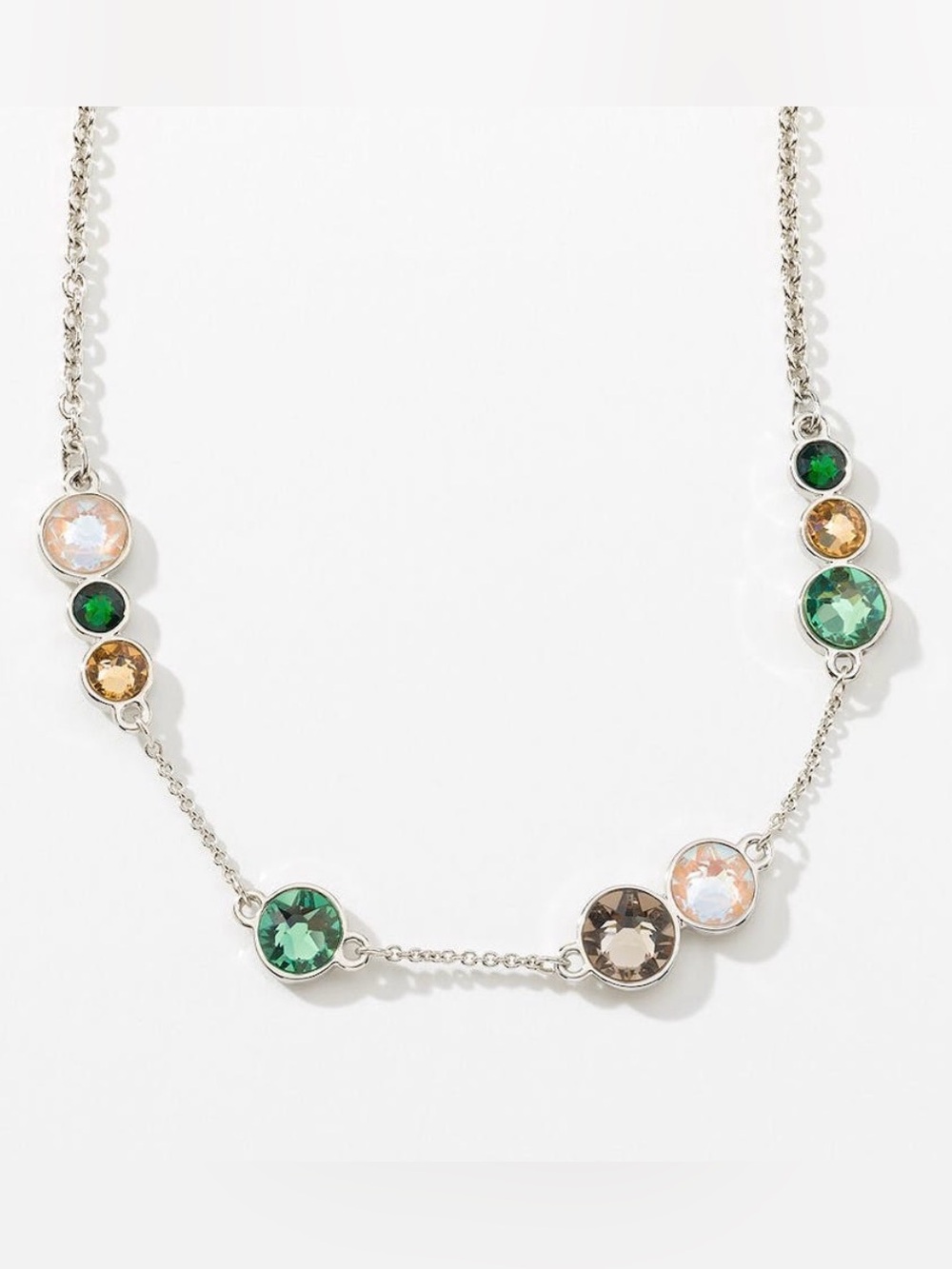 NWT Touchstone Crystal “Offset, Earth” Necklace, Retired